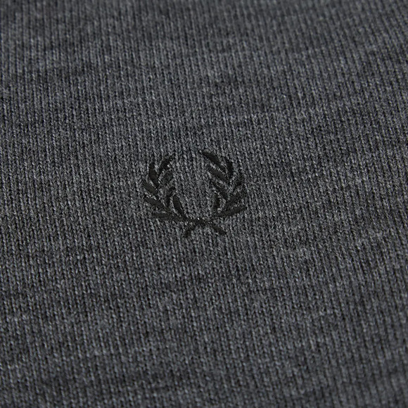 Fred Perry Classic V-Neck Sweater Graphite Marl 100% Merino Wool Size L - Picture 7 of 10